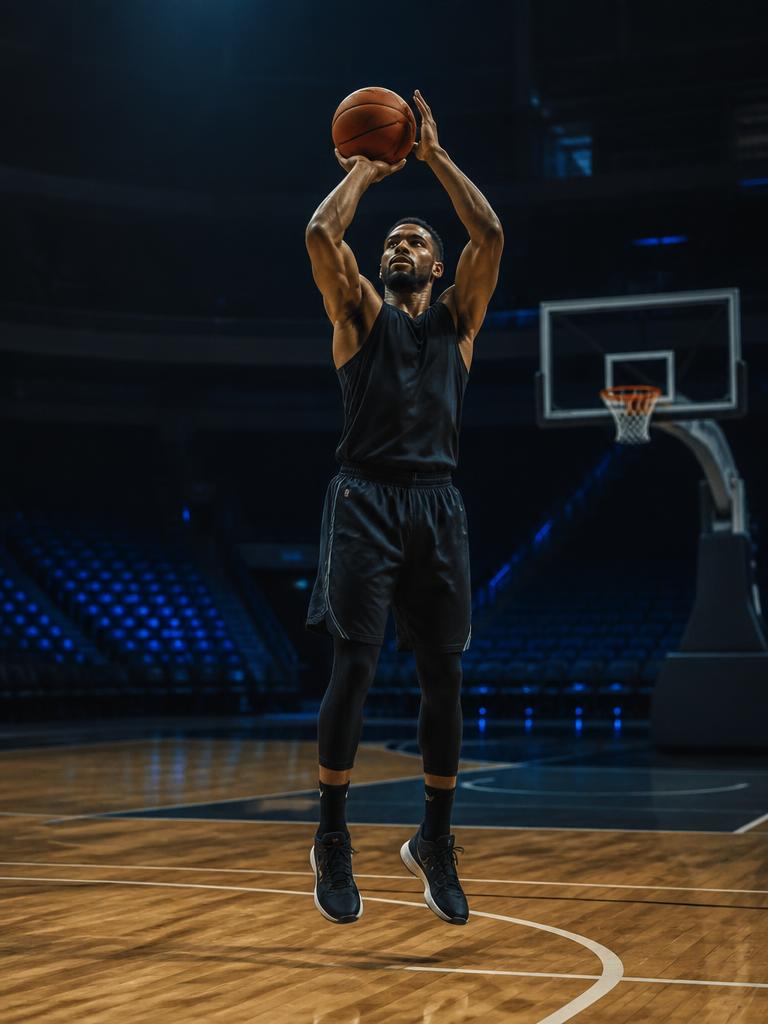 Basketball athlete in action