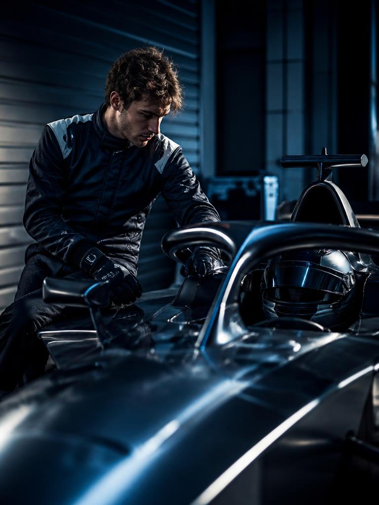 Motorsport athlete in action
